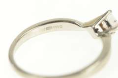 Platinum 0.36 Ct Princess Diamond Solitaire Engagement Ring