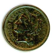 1865 Three Cent Nickel Piece