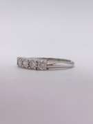 14kt Solid White Gold & Diamond Band Ring