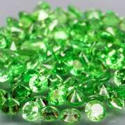 Untreated 2.69ct green diamond cut Tsavorite set