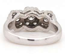 Gorgeous 0.50ctw Round Diamond Triple Cluster Ring in 14K
