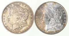 Lot (2) 1883-O & 1904-O Morgan Silver Dollars - Toned