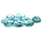 Radiant! 9.22ct baby blue Zircon set