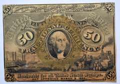SP1313 50 Cent Specimen Fractional Currency Note