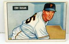 Erv Dusak, Pirates 1951 Bowman Baseball Card