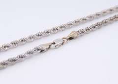 Popular White Gold Rope Chain Necklace