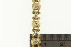 14K Yellow Gold 1.00 Ctw Diamond Classic Ornate Tennis Bracelet