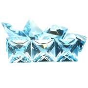 Bright! 10.36ct radiant cut sky blue Topaz set