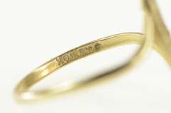 10K Yellow Gold Diamond Cut D Letter Initial Monogram Name Ring
