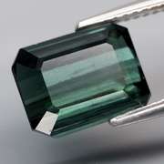 Elegant 3.84ct 10.2mm untreated gray blue Tourmaline