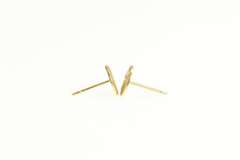 14K Yellow Gold Sand Dollar Sea Shell Ocean Good Luck Stud Earrings