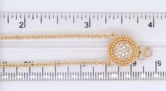 Judith Ripka Yellow Gold Pave Diamond Pendant on Chain