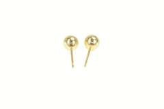 14K Yellow Gold Classic 4.8mm Ball Round Sphere Stud Earrings