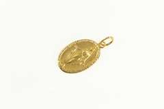 14K Yellow Gold Virgin Mary Christian Mother of Jesus Charm/Pendant