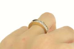 14K Yellow Gold 1.25 Ctw Diamond Channel Wedding Band Ring