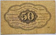 First Issue  50 Cent Fractional Currency Note