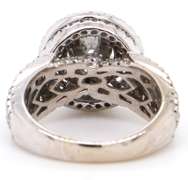 Majestic White Gold Round Diamond Double Halo Enagagement Ring