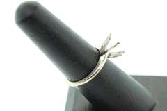 14kt Solid White Gold Semi-Mount Ring Setting