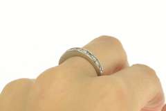 Platinum 1.00 Ctw Diamond Channel Wedding Band Ring