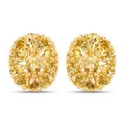 Plated 18KT Yellow Gold 4.06ctw Citrine Earrings