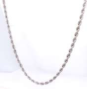 Popular White Gold Rope Chain Necklace