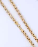 Elegant 18kt Yellow Gold Polo Link Chain Necklace
