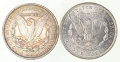 Lot (2) 1883-O & 1904-O Morgan Silver Dollars - Toned