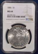 1886 Morgan Silver Dollar NGC MS64