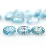 Brilliant 8.79ct sky blue Zircon set