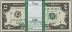 Gem CU $200 Pack of Series of 2017-A $2 Bills in Sequence (B)