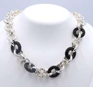 925 Sterling Silver Itaor Fancy Link Necklace