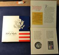 1993 Bill Of Rights Proof Coin And Stamp Set
