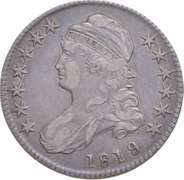 1819/8 Capped Bust Half Dollar - O-102 Large 9