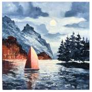 Under The Red Sail Of Dreams Original by Antanenka