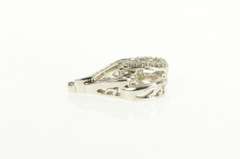 Sterling Silver Two Heart Curvy Diamond Love Symbol Pendant