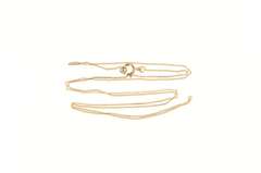 10K Rose Gold 0.6mm Cable Chain Simple Link Necklace