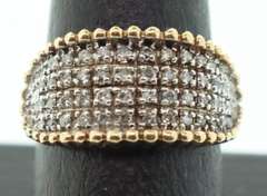 LADIES 10K GOLD AND DIAMOND BAND