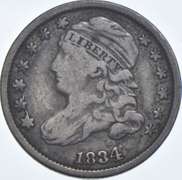 1834 Liberty Cap Dime - JR2 - R4