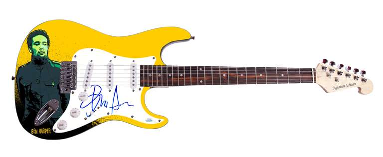 Ben Harper Autographed Signed Graphics Photo Guitar ACOA
