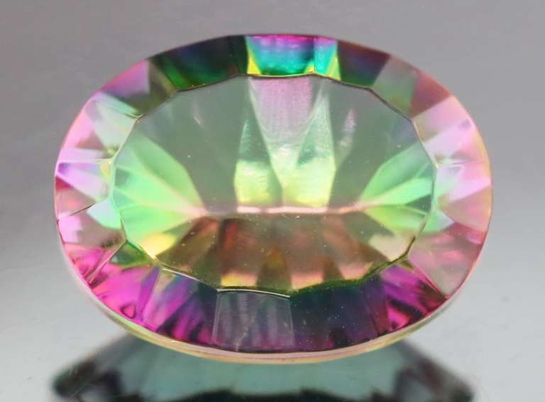 Prismatic! 9.10ct concave cut Mystic Quartz