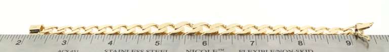 Handmade Italian 14k Gold Contemporary Curb Chain Bracelet