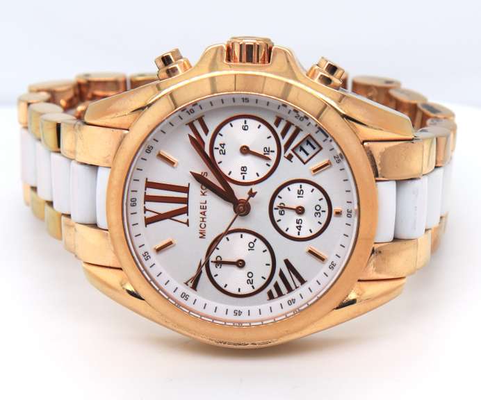 Micheal Kors Bradshaw Chronograph White Dial Watch