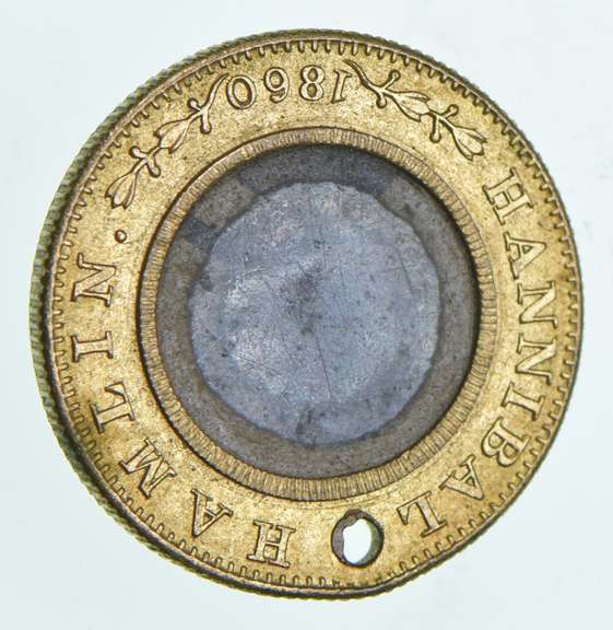 1860 Abrahamm Lincoln Hamlin Farotype Medal