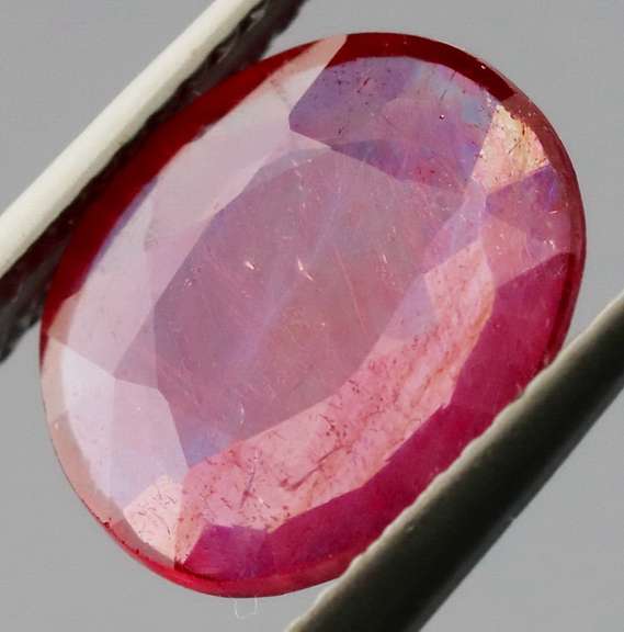 Silky red 3.71ct oval cut Ruby