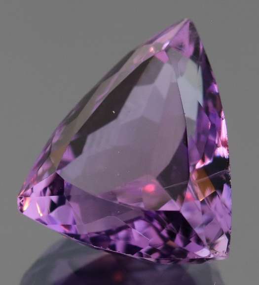Glittering 6.39ct trillion cut Brazilian Amethyst