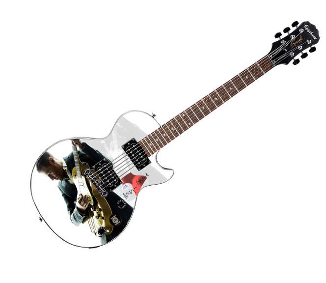 Eric Clapton Autographed Gibson Epiphone Les Paul Photo Graphics Guitar ACOA
