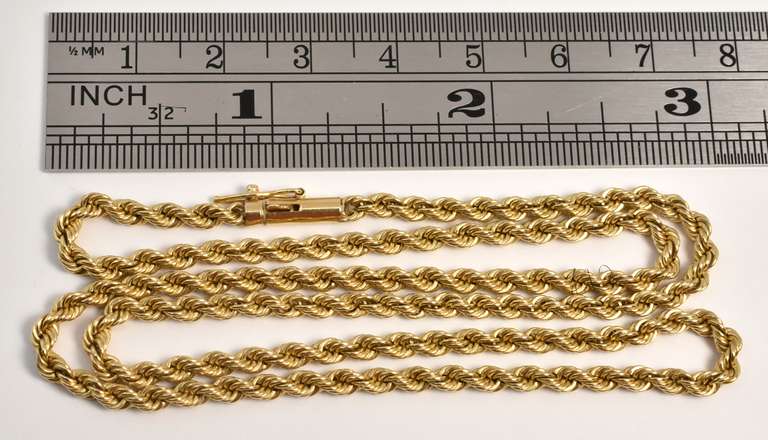 Nice 18" 14k YG Rope Necklace