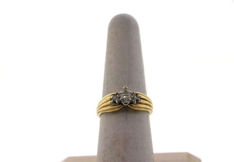 Impressive Oval Diamond Cluster Ring with 14k Gold