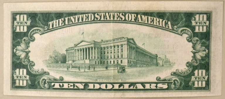 Clean Fresh Series  $10 1929 St Louis National