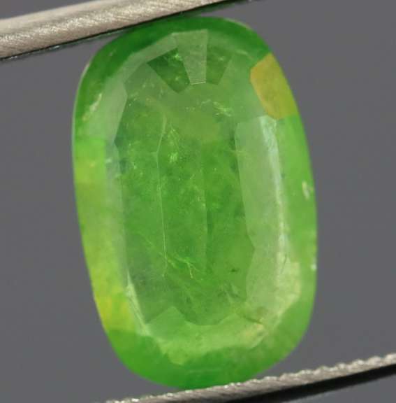 Bright open color 2.37ct cushion cut Tsavorite Garnet
